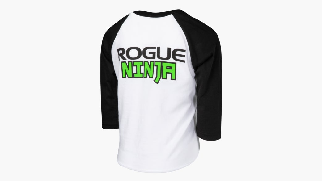Rogue Ninja Kid s Shirt 3 4 Sleeve White Rogue Fitness Canada